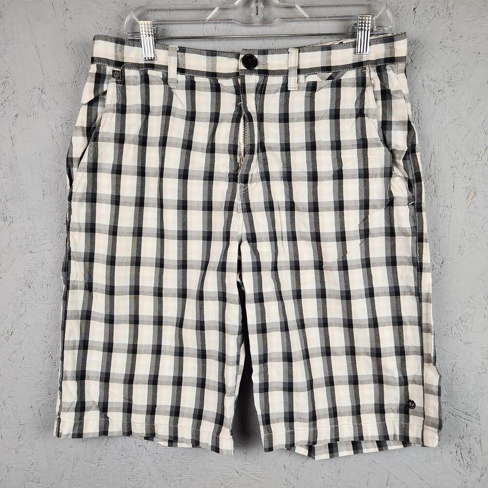 Element Shorts Mens 32 Black White Plaid Skatewear Skater Hippie Hipster Outdoor
